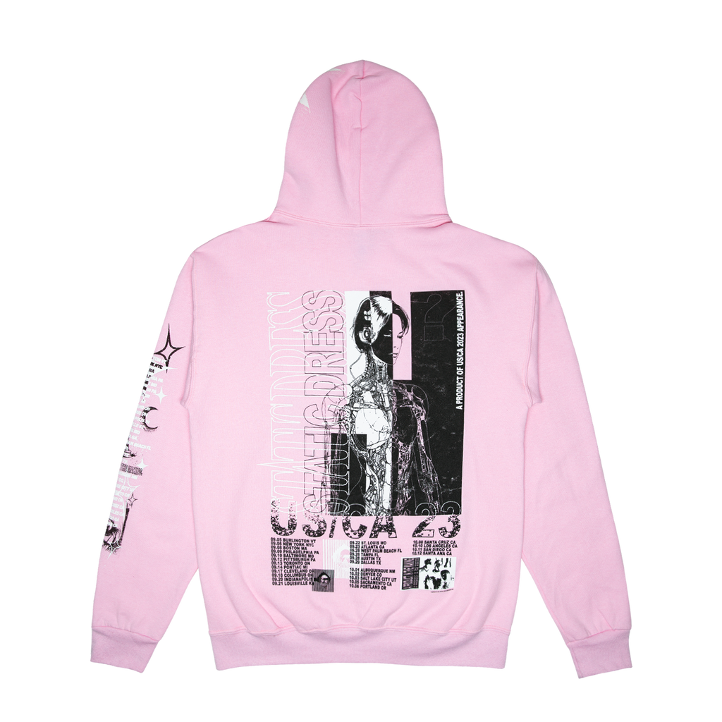 TOUR DATES PINK HOODIE