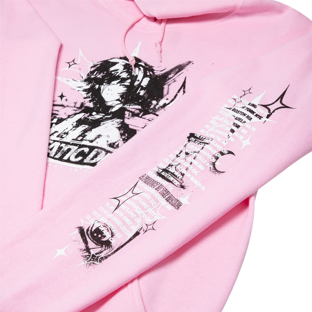 TOUR DATES PINK HOODIE