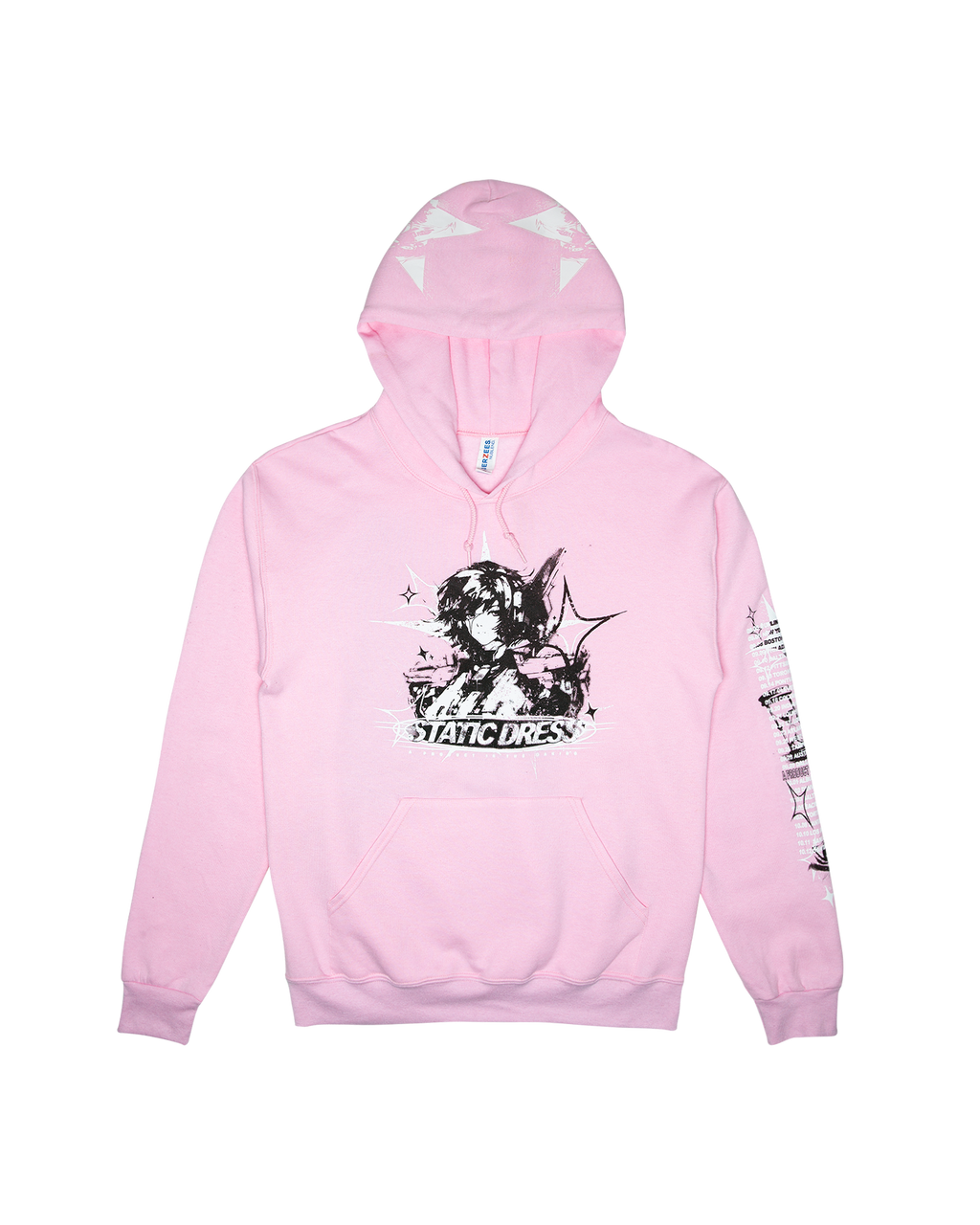 TOUR DATES PINK HOODIE