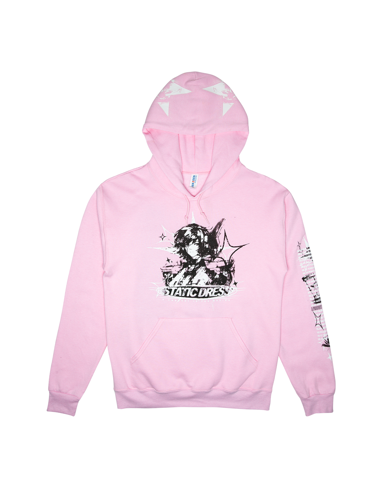 TOUR DATES PINK HOODIE