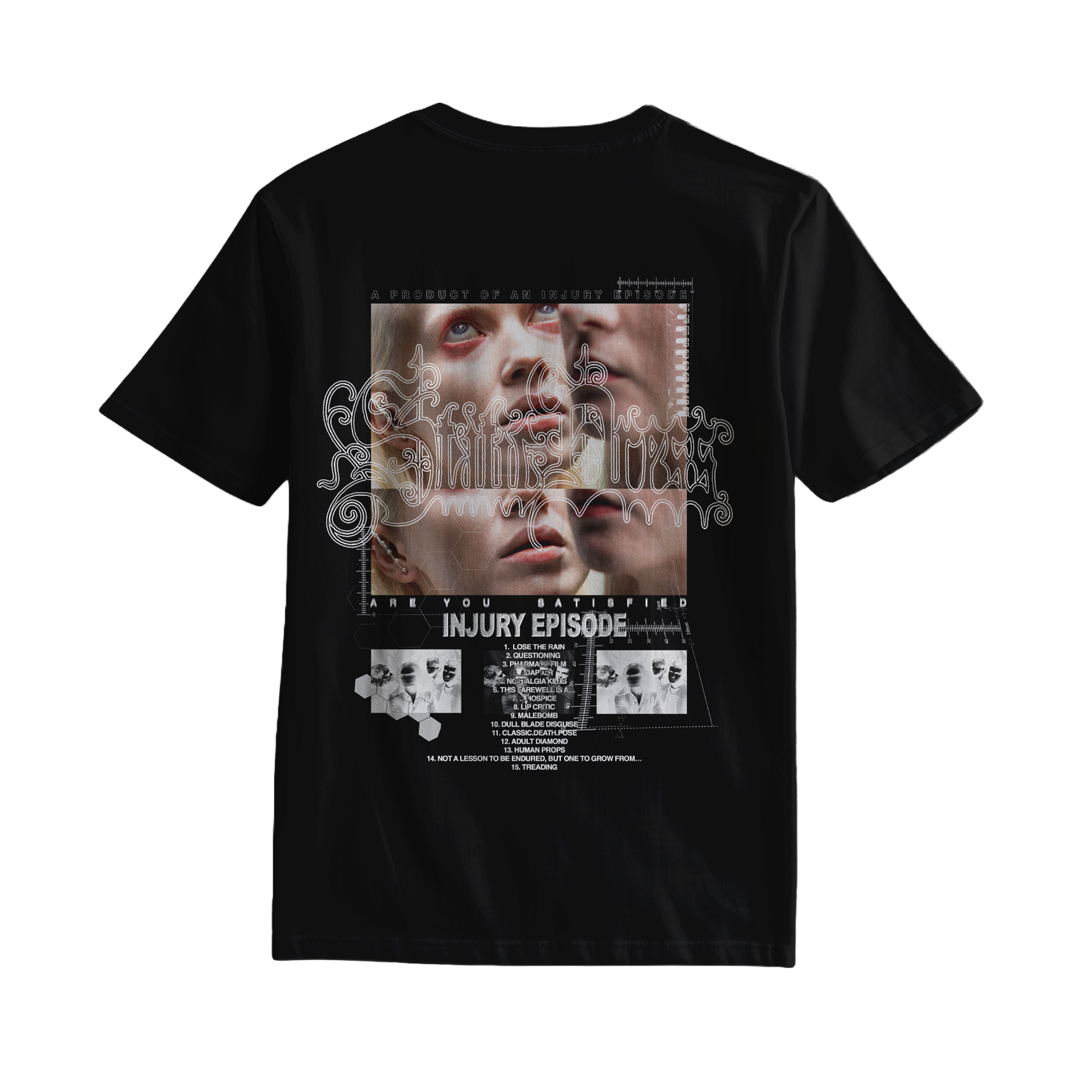 Static Dress - 'Split Lip' Black Tee