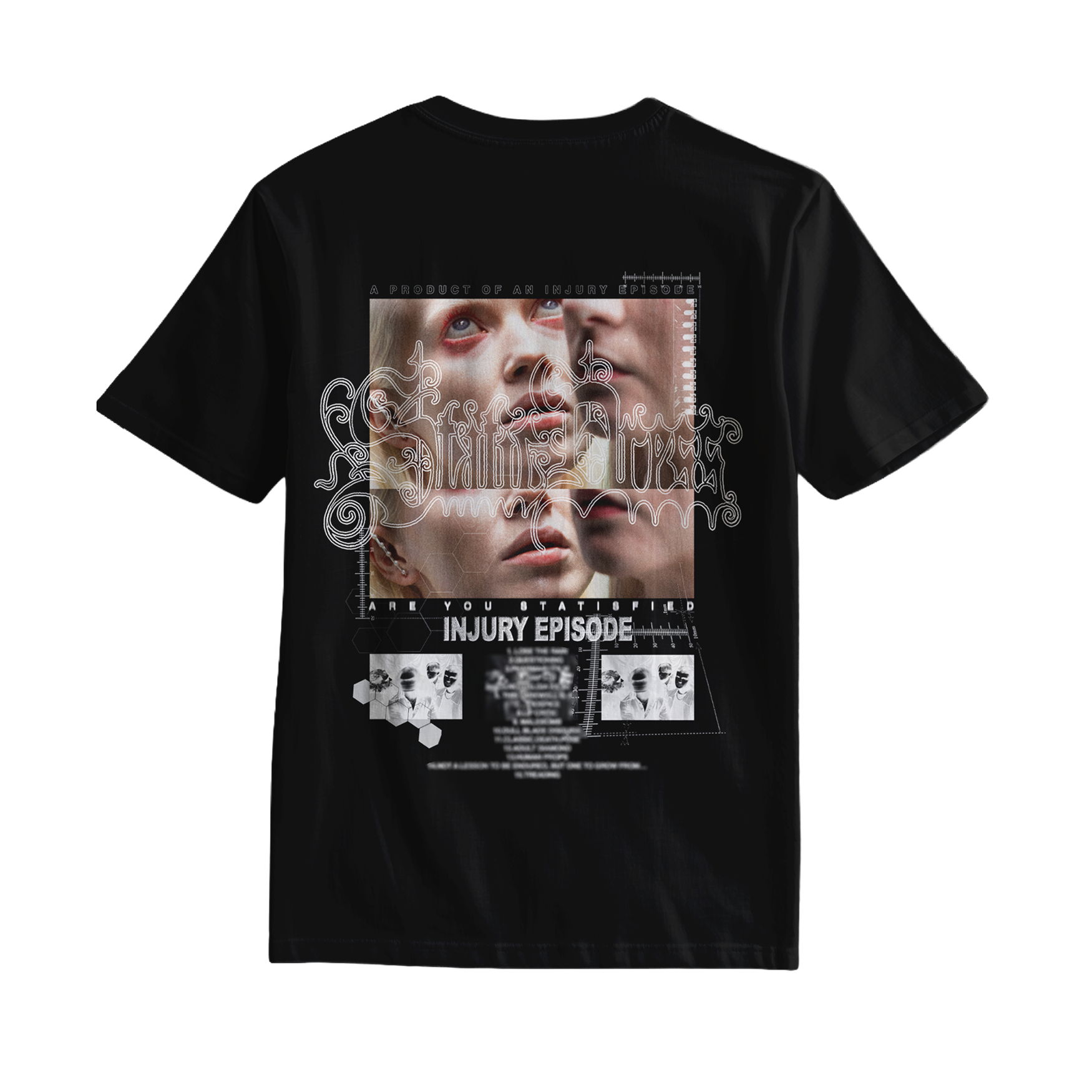 Static Dress - 'Split Lip' Black Tee